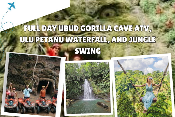 Full Day Ubud Gorilla Cave ATV, Ulu Petanu Waterfall, and Jungle Swing