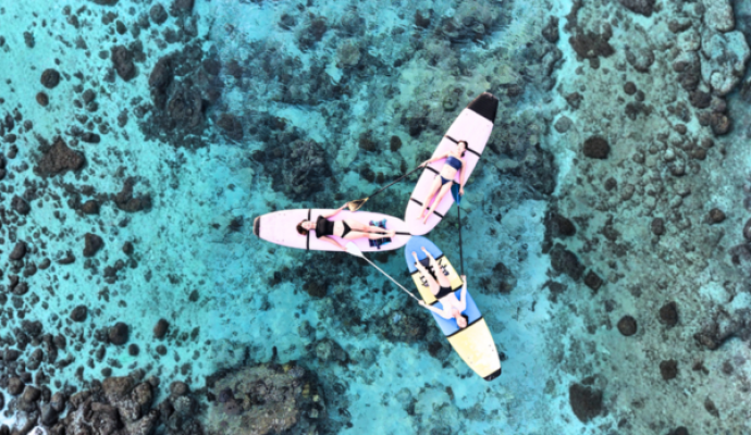 Gili Trawangan: Sunrise Stand-Up Paddle Boarding with Drone Shot